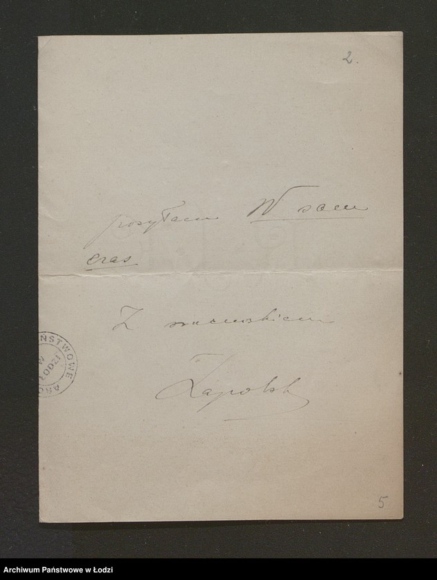 image.from.unit.number "[Listy Gabrieli Zapolskiej do Kazimierza Bartoszewicza]"