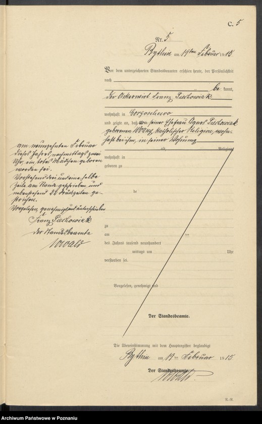 Obraz 7 z jednostki "Sterbe-Neben-Register"