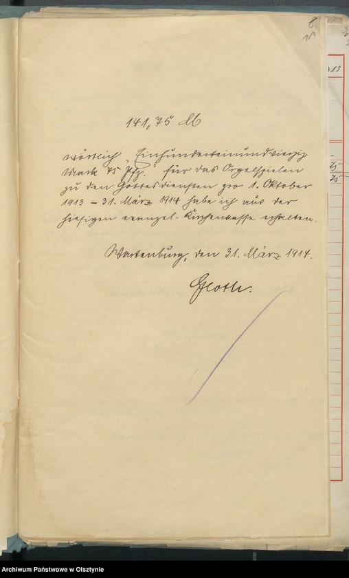 image.from.unit.number "Beläge zur Jahresrechnung der Kirchenkasse zu Wartenburg"