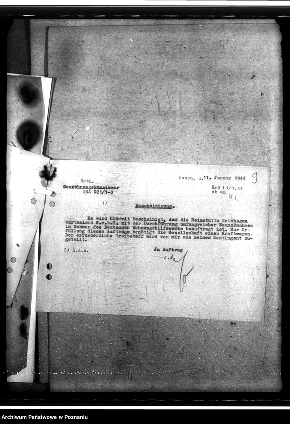 Obraz 13 z jednostki "Anerkennung der Gemeinnützigkeit der "Posener Heimstätte""