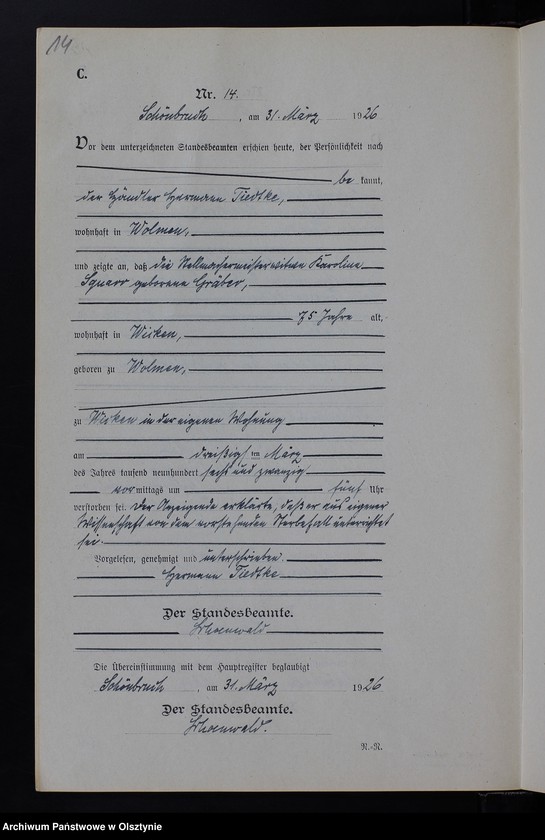 image.from.unit.number "Sterbe-Neben-Register Nr 1 - 43"