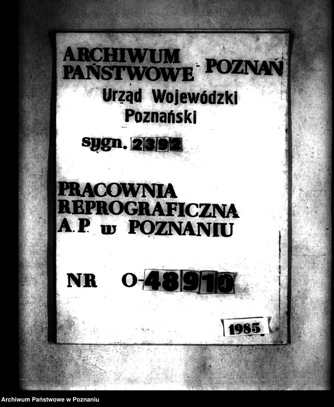 Obraz 1 z jednostki "Operat szacunkowy /parcelowanego majątku/ Kaliska powiatu konińskiego"