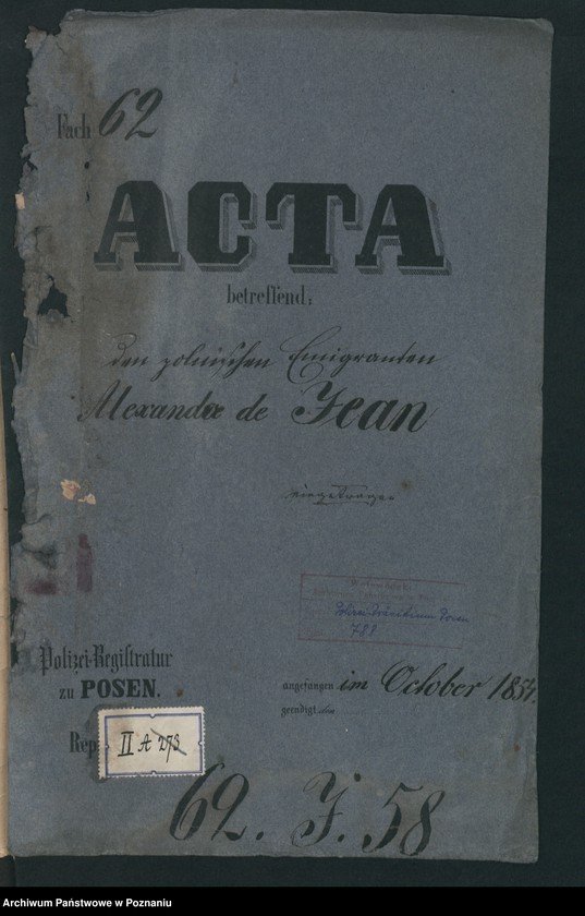 Obraz 4 z jednostki "A. betr. Alexander de Jean aus Kalisch"