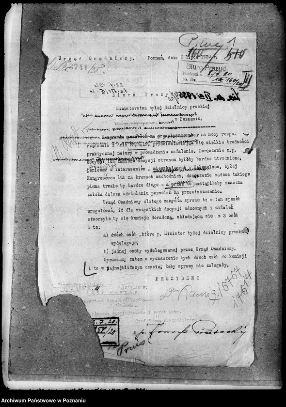 Obraz 5 z jednostki "Główny Urząd Ziemski w Warszawie Akta Biura Prezydialnego"