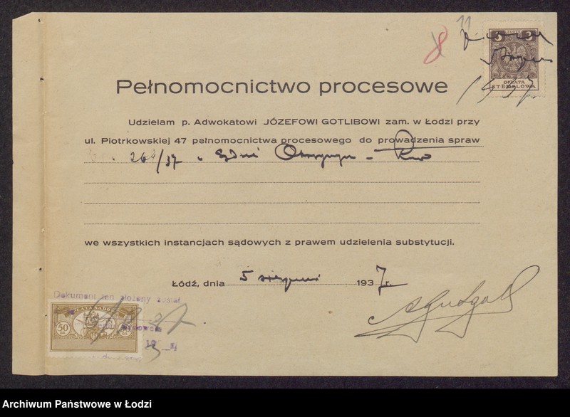 Obraz 13 z jednostki "Abram Gutgold- wyroby włókiennicze"