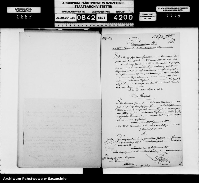 image.from.unit.number "Unterbringung von Taubstummen und deshalb getroffene Verwaltungen und gesammelten Gelder und wegen Errichtung eines Taubstummen-Lehr-Instituts für Pommern, vol. V"