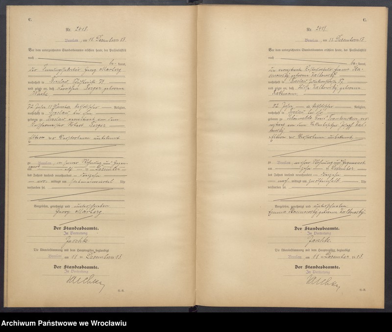 image.from.unit.number "Sterbe-Neben-Register Breslau I 1913 Band 7"