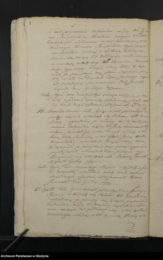 image.from.unit.number "Akta Zapowiedzi Gmina Janow powiat przasnyski z roku 1815-o/16"
