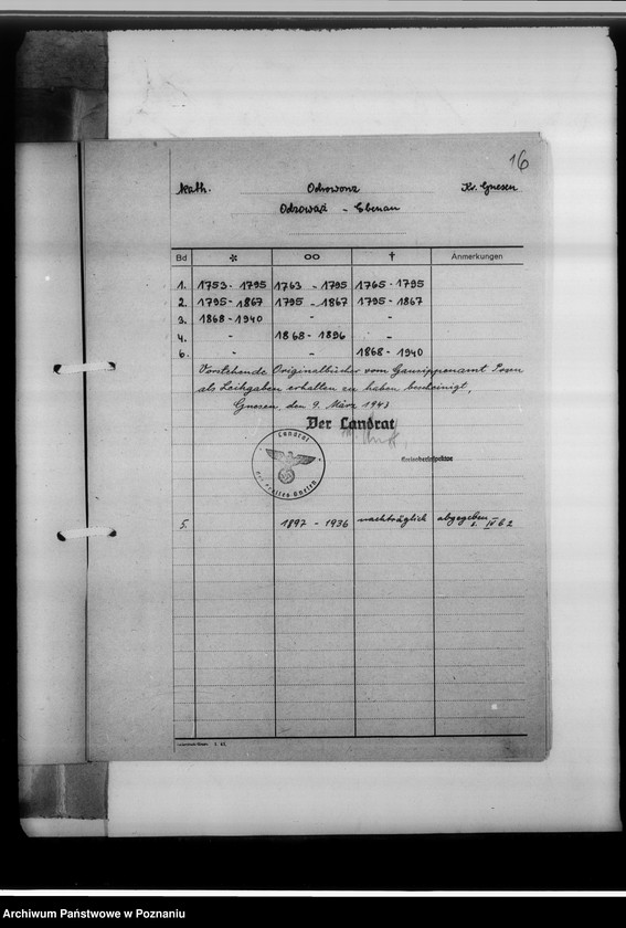 Obraz 20 z jednostki "Bücherverzeichnis, Kreissippenamt Gnesen [Gniezno]"