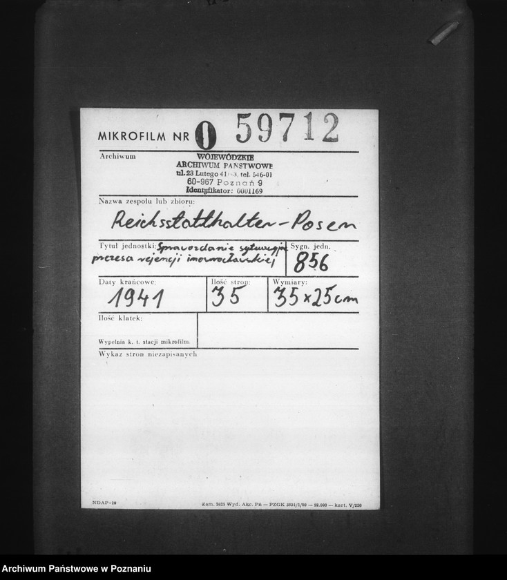 Obraz 2 z jednostki "Sprawozdanie sytuacyjne prezesa rejencji inowrocławskiej"