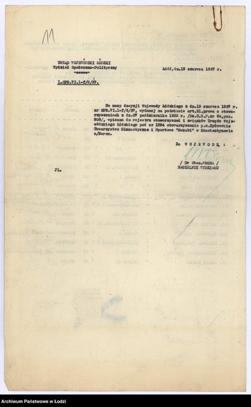 Obraz 14 z jednostki "Żydowskie Towarzystwo Gimnastyczne i Sportowe "Makabi" w Konstantynowie n/Nerem pow. łódzki"