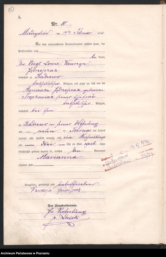 Obraz 13 z jednostki "Księga urodzeń"