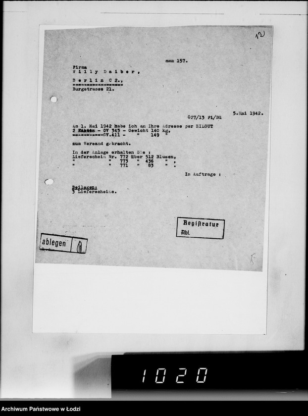 Obraz 16 z jednostki "[Korespondencja z urzędami, instytucjami i firmami] Lit.Da-De."