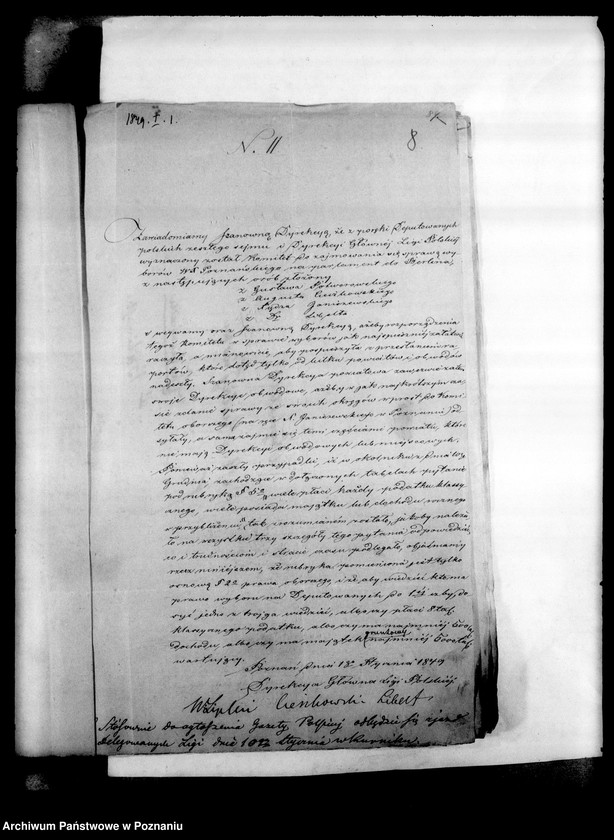 Obraz 12 z jednostki "Dyrekcja Ligi Powiatowej Polskiej Powiatu Babimojskiego- m.in. okólniki Dyrekcji Głównej Ligi Polskiej w Poznaniu, wykazy lig powiatu babimojkiego, korespondencja z podległymi ligami, spisy członków, protokoły posiedzeń."
