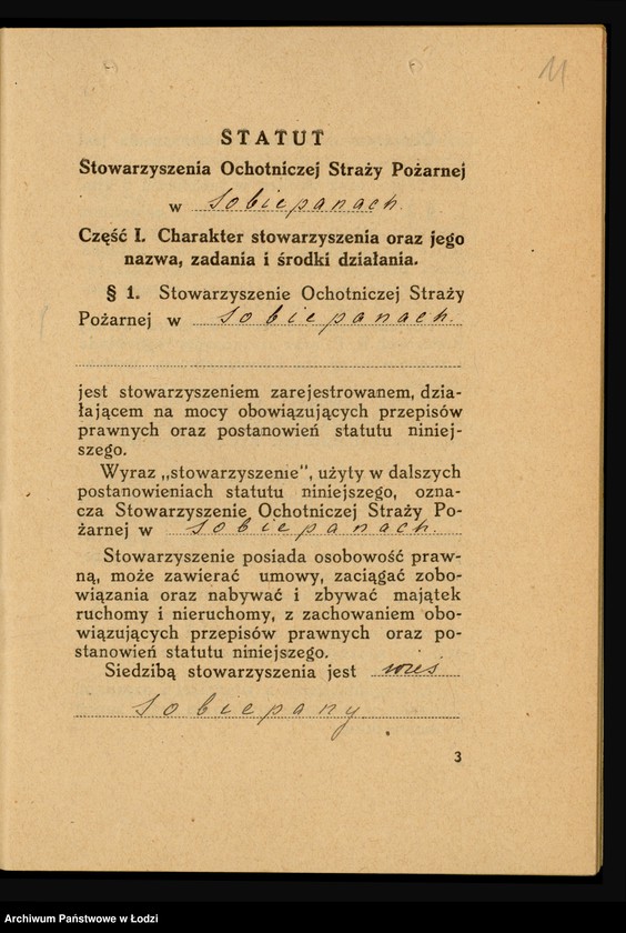 Obraz 11 z jednostki "Stowarzyszenie Ochotniczej Straży Pożarnej w Sobiepanach pow. łaski"