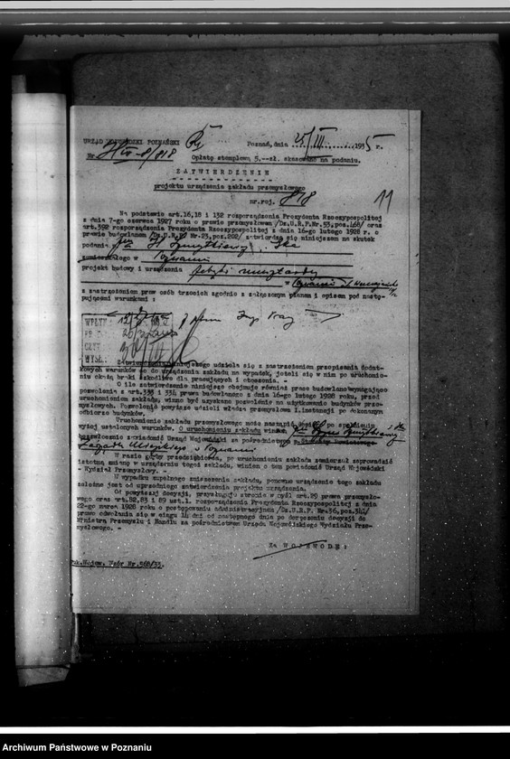 image.from.unit.number "Zatwierdzenie zakładu przemysłowego /fabryki musztardy/ Szmytkiewicz i Spółka w Poznaniu"