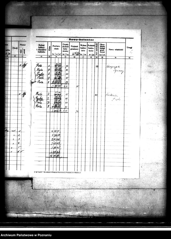 Obraz 9 z jednostki "Ostateczny rejestr pomiarowy Kuźnica Bobrowska powiatu kępińskiego"