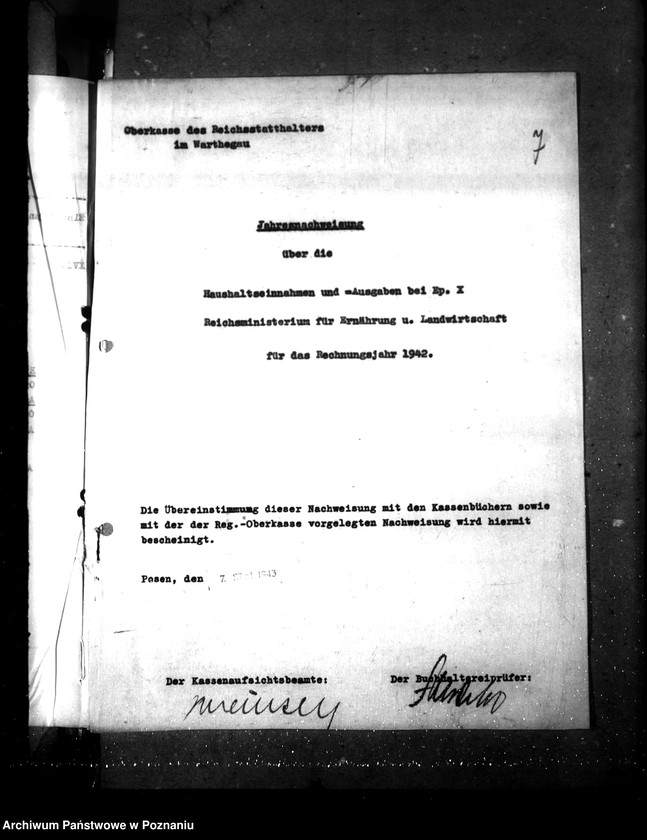 Obraz 11 z jednostki "Jahresnachweisung über die Haushaltseinnahmen und Ausgaben, Reichsministerium der Finanzen"
