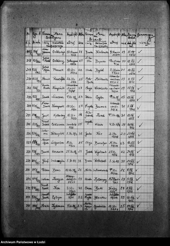 Obraz 18 z jednostki "[Imienne wykazy zaślubionych lub zaręczonych par]"