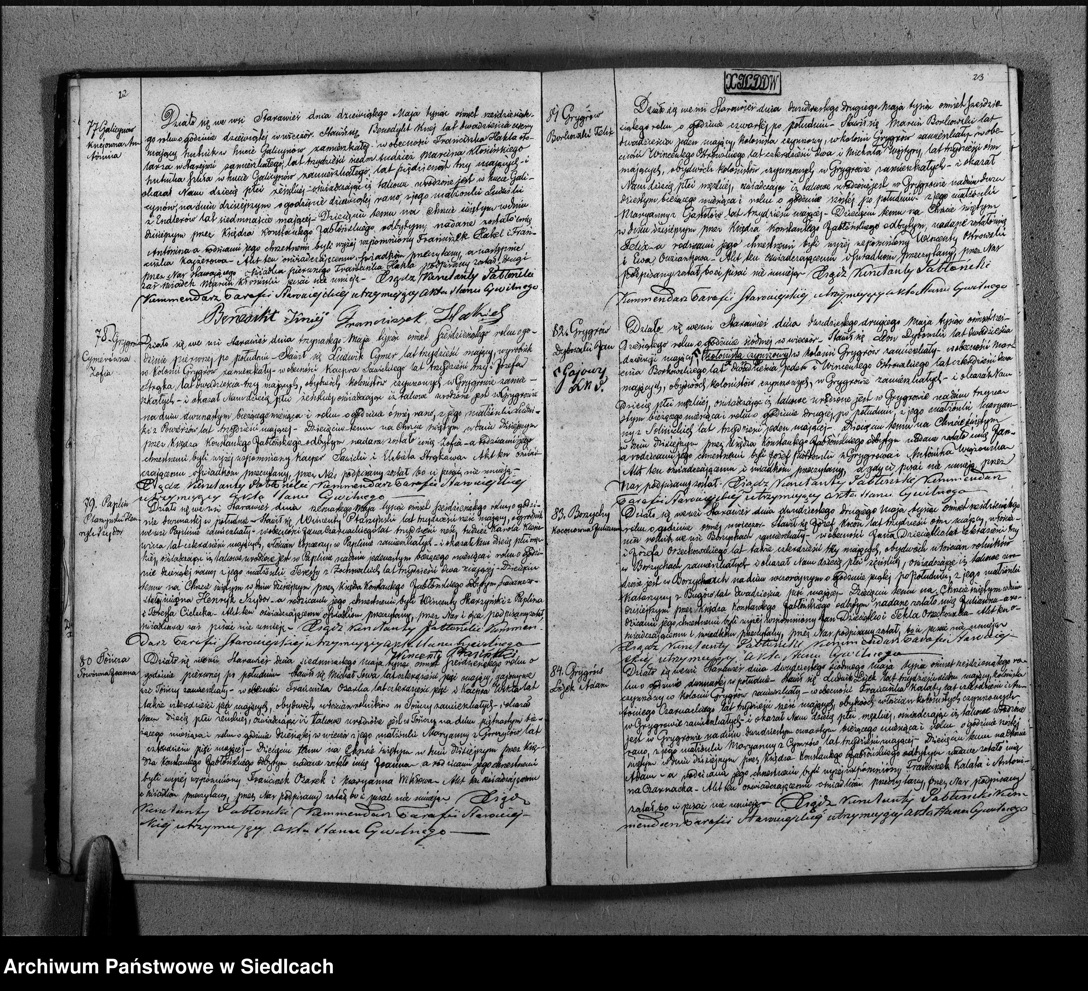 Skan z jednostki: Akta urodzeń, małżeństw, zgonów