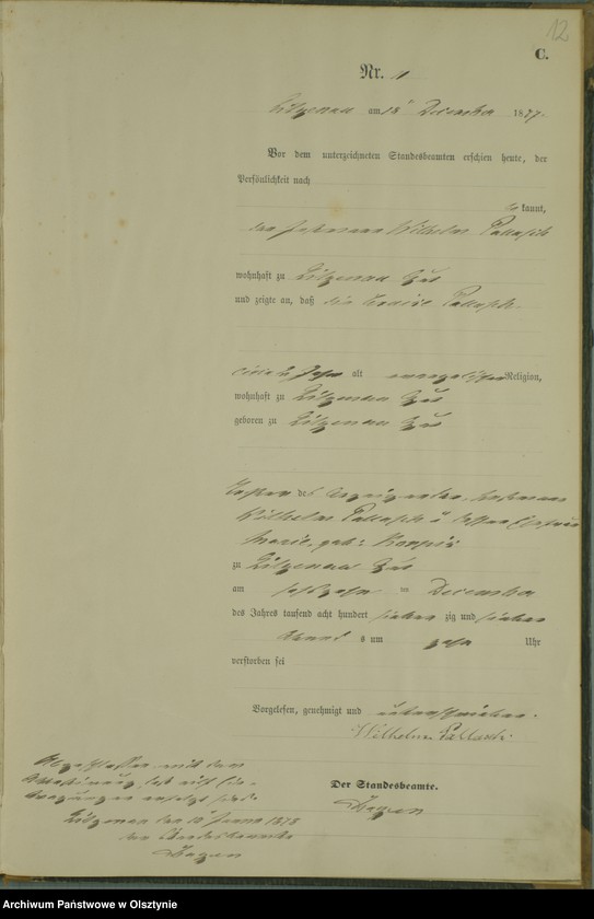 image.from.unit.number "Sterbe-Haupt-Register Nr 1 - 11"