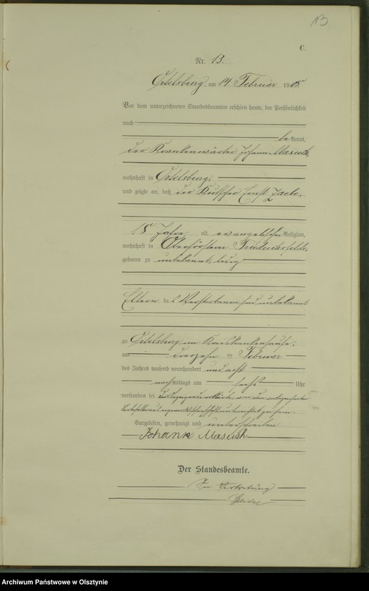 image.from.unit.number "Sterbe-Haupt-Register Nr 1 - 98"