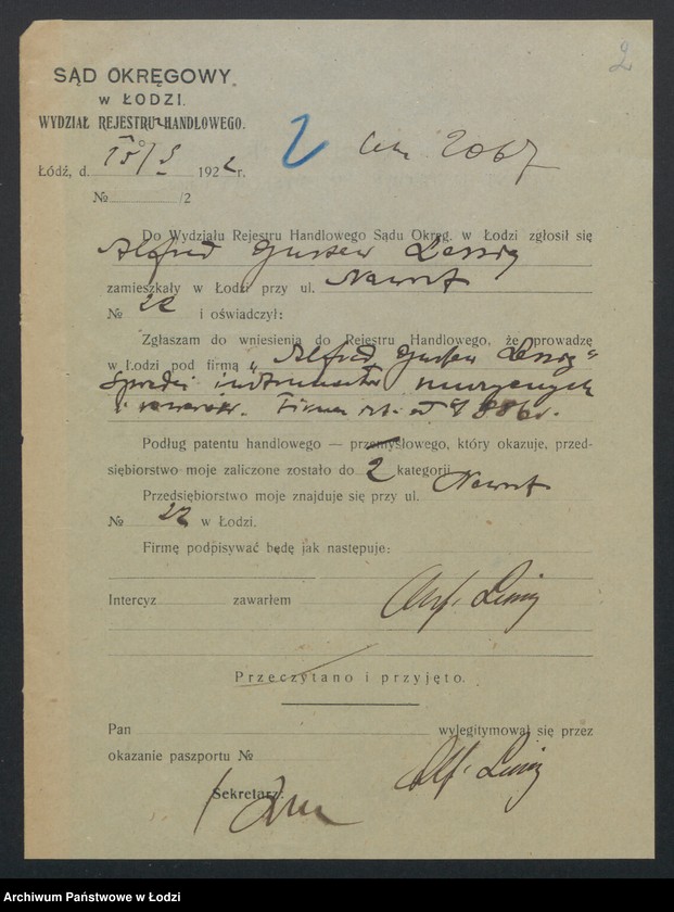 Obraz 4 z jednostki "Alfred Gustaw Lessig- sprzedaż instrumentów muzycznych"