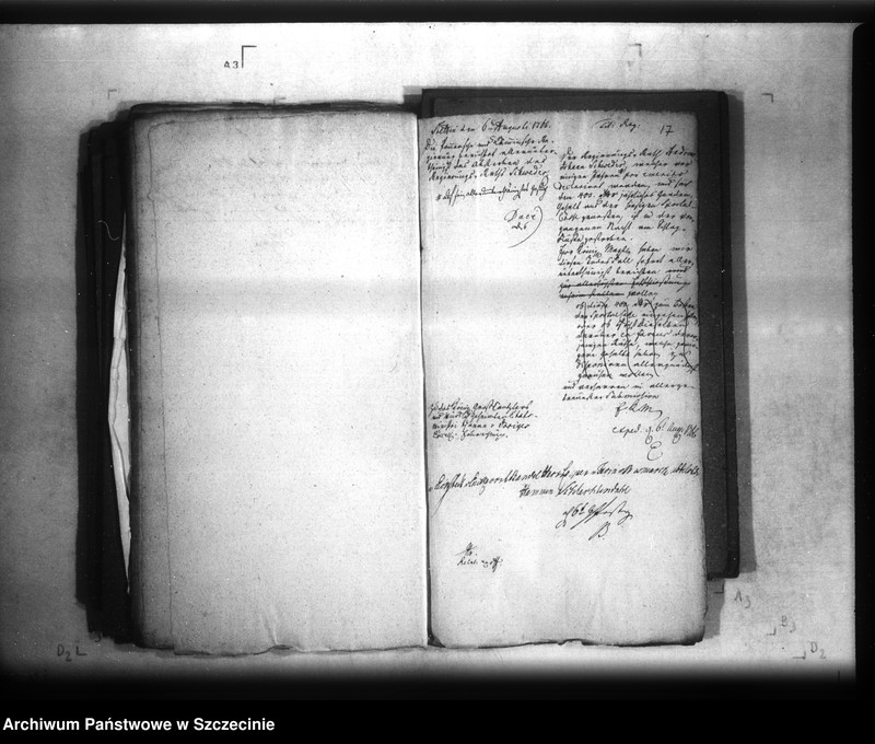 image.from.unit.number "Wegen des bei der Pommerschen Regierung bestellten Regierungsrat Andreas Johann Schweder, und von demselben in Abwesenheit des Regierungs-Vice-Präsidenten beim 2-ten Senat zuführenden Directorii."