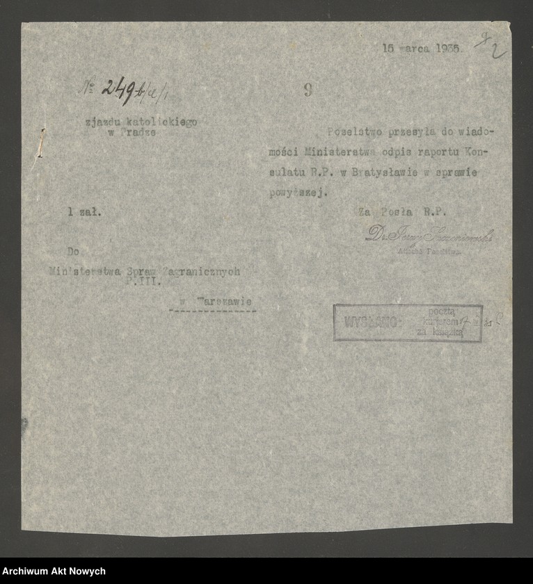 image.from.unit "Działalność polityczna organizacji katolickich. Udział Słowaków w Zjeździe Katolickim w Pradze (raport konsulatu RP w Bratysławie)"