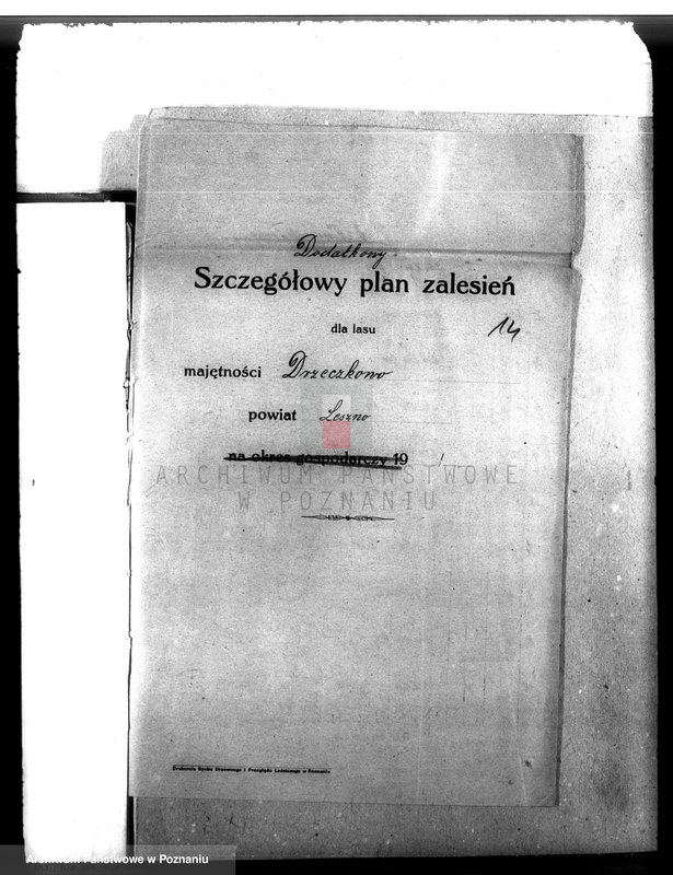Obraz 18 z jednostki "Majętność leśna Drzeczkowo powiat leszczyński"