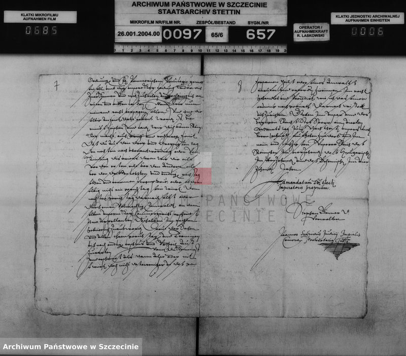 Obraz 7 z jednostki "Paul v. Glasenapp zu Pollnow und Manow / Martin v. Kleist zu Dargen: Bürgschaftsschuld [für Joachim v. Puttkamer zu Poberow]."