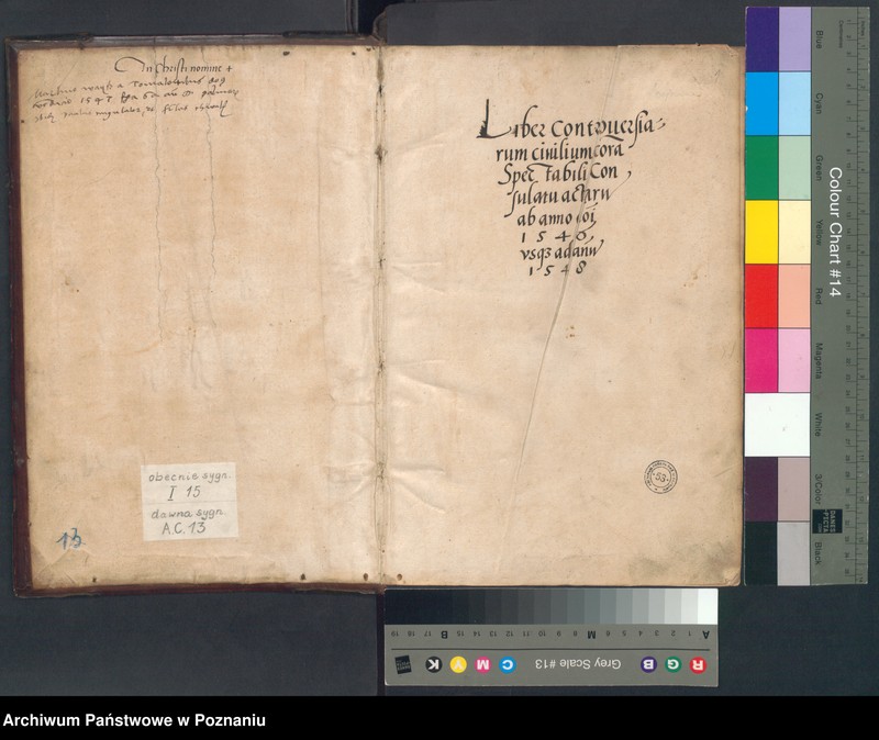 Obraz 4 z jednostki "Liber controversiarum coram consulatu Posnaniensi actarum ..."