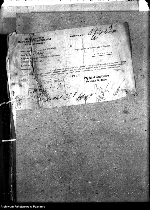 Obraz 5 z jednostki "Departament Przemysłu i Handlu [sprawy osobowe urzędników departamentu]"