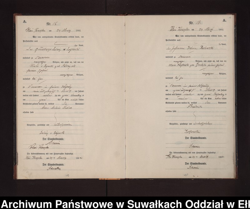 image.from.unit.number "Geburts-Neben-Register des Preussischen Standes-Amtes Gr. Konopken Kreis Loetzen"