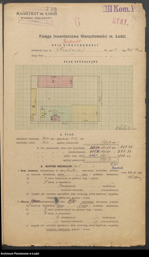 image.from.unit.number "Księga inwentarzowa nieruchomości m. Łodzi ul. Krakusa"