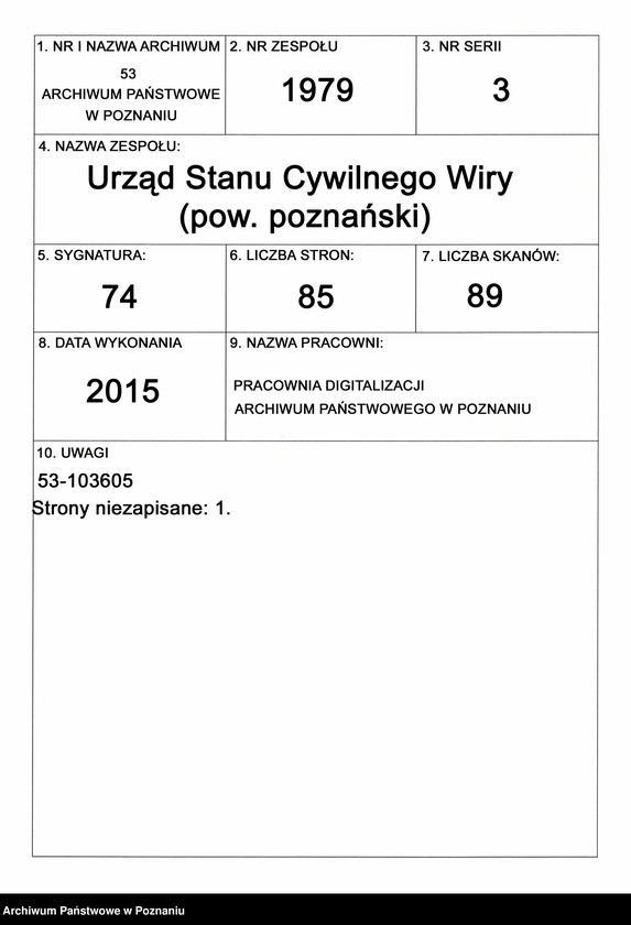 Obraz 1 z jednostki "Księga małżeństw"