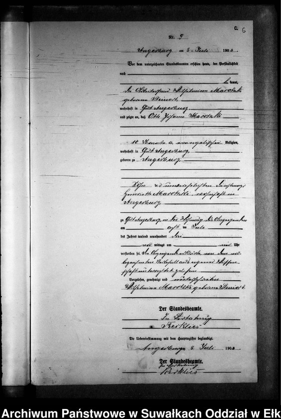 image.from.unit.number "Sterbe-Neben-Register des Preussischen Standes-Amtes Kehlen Kreis Angerburg"