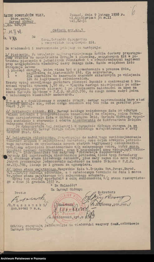image.from.unit.number "Okólniki Okręgu Poznańskiego Związku Powstańców Wielkopolskich."