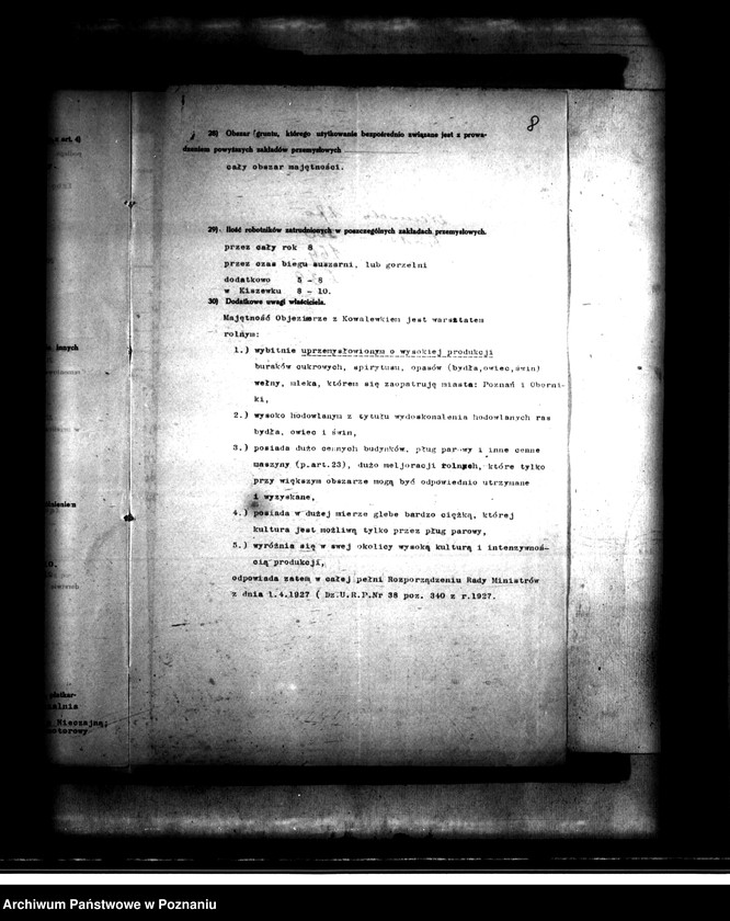 image.from.unit.number "Majątek Objezierze powiatu obornickiego wyłączenie z art. 4 i 5 ustawy o wykonaniu reformy rolnej Turno Stanisław"