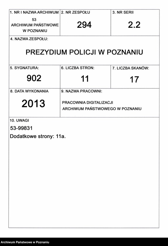 Obraz 1 z jednostki "A. betr. von Magdzinski"