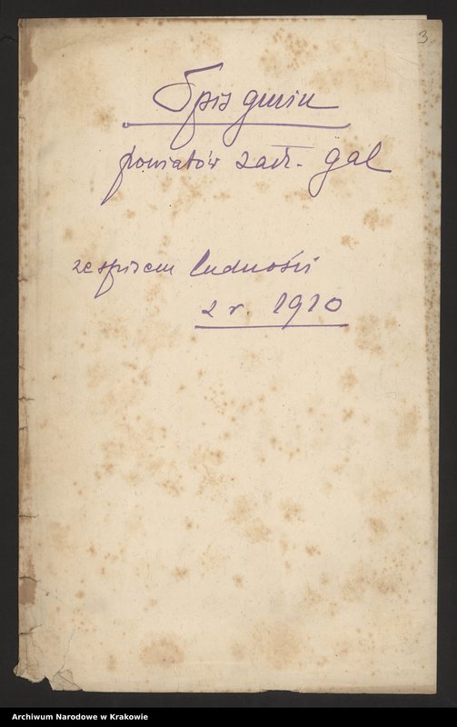 image.from.unit.number "Spis gmin i ludności Galicji Zachodniej z r. 1910 oraz wykazy darów."