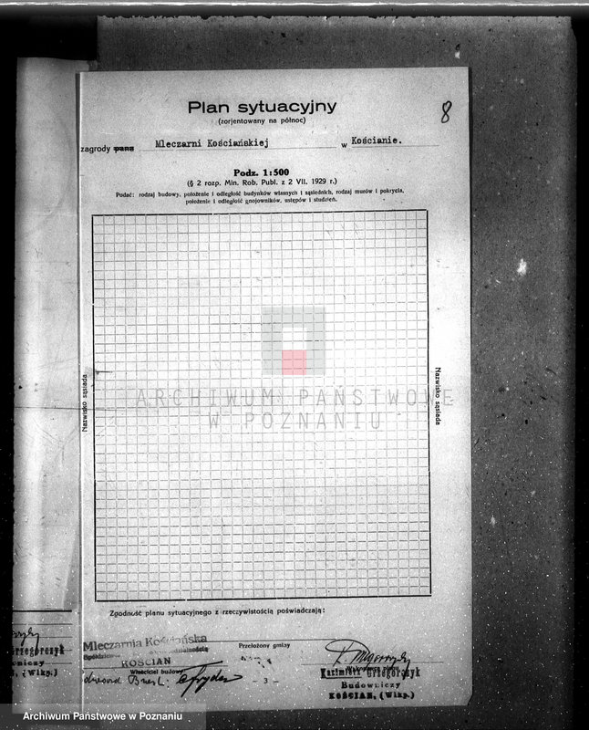 Obraz 13 z jednostki "Zatwierdzenie projektu zakładu przemysłowego / Mleczarni Spółdzielczej/ w Kościanie"