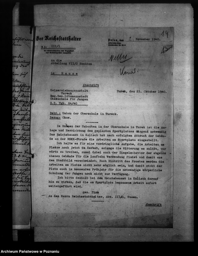 Obraz 18 z jednostki "Ausbauten der Heimoberschule in Turek"