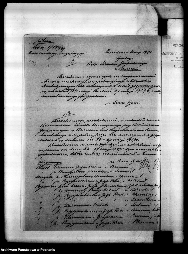 Obraz 17 z jednostki "Państwowe Liceum Gospodarcze- Poznań [lista uczennic klasy II. lic.]"