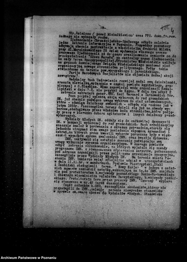 Obraz 9 z jednostki "Sprawozdania z polskiego legalnego ruchu politycznego za miesiące październik-grudzień 1934 r."