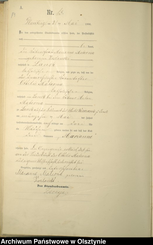 image.from.unit.number "Geburts-Haupt-Register Nr 1 - 33"