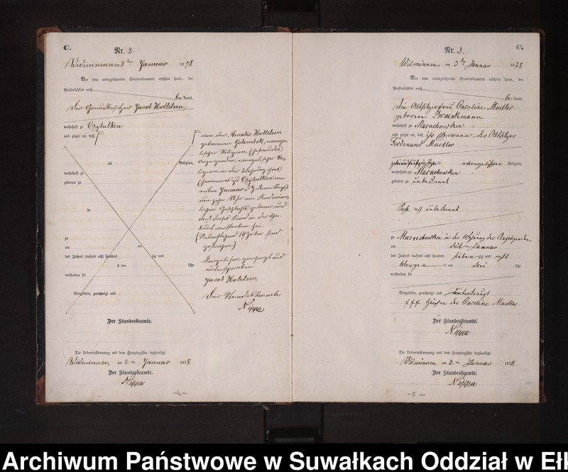 image.from.unit.number "Sterbe-Neben-Register des Preussischen Standes-Amtes Widminnen Kreis Loetzen [Tom I Nr 1-174]"