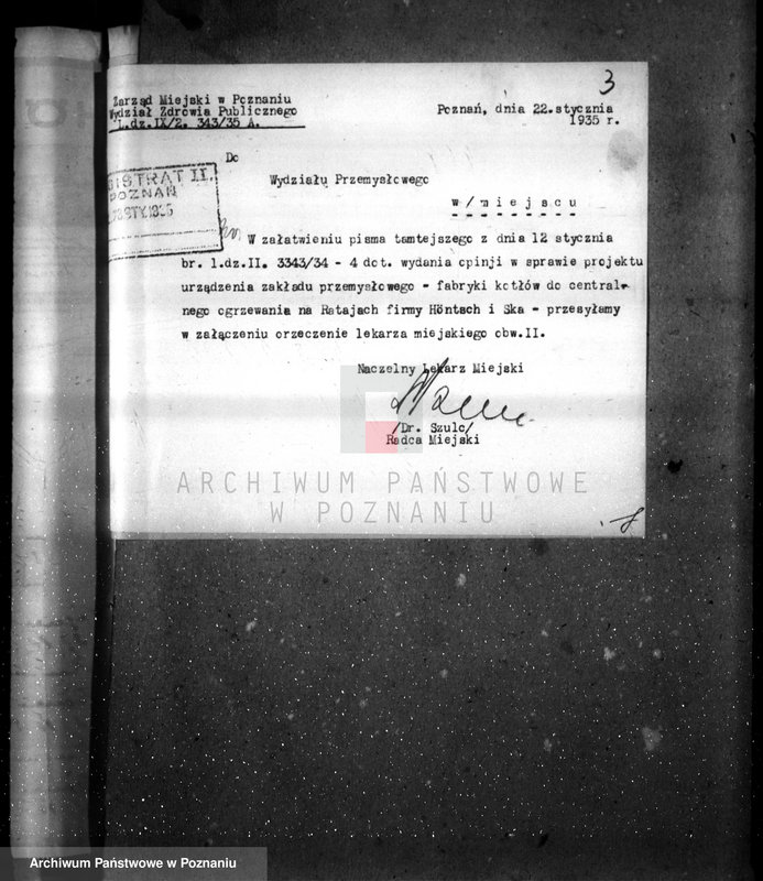 Obraz 7 z jednostki "Zatwierdzenie zakładu przemysłowego /fabr. cieplarń/ Firma Höntsch w Poznaniu"