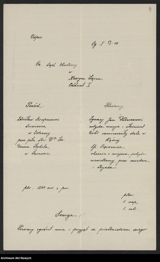 image.from.unit.number "Sprawy sądowe, dotyczące finansów. Pozwy, dekrety"