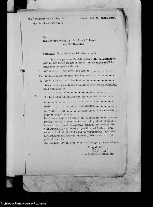 Obraz 12 z jednostki "Okólniki i zarządzenia dla Landjahrlager"